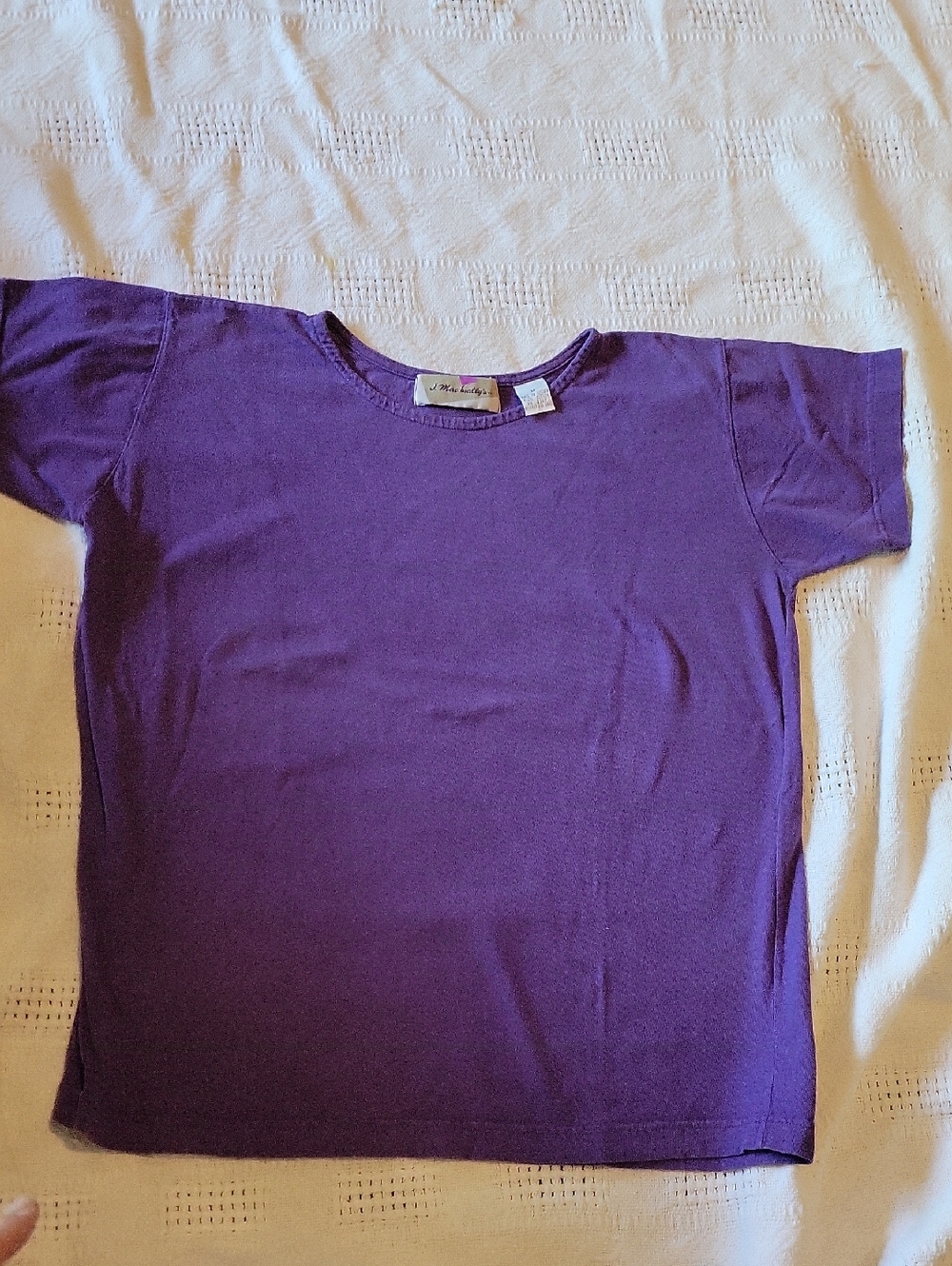Woman's Purple Basic Tee - Made In GREECE 100% Cotton